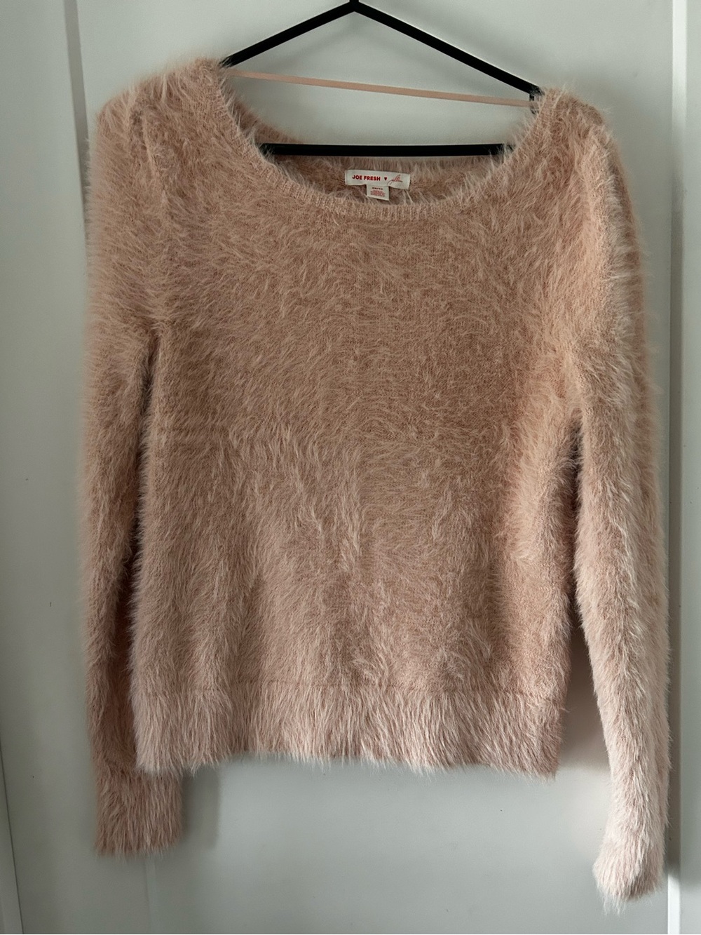 Joe Fresh x Jillian Harris Blush Pink Fuzzy Knit Women's Sweater